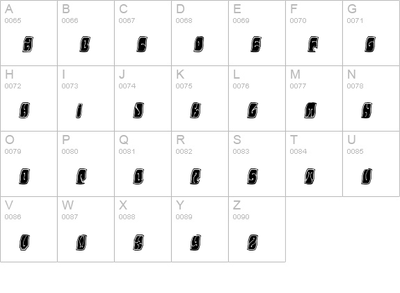 Electorate Blue uppercase A-Z preview