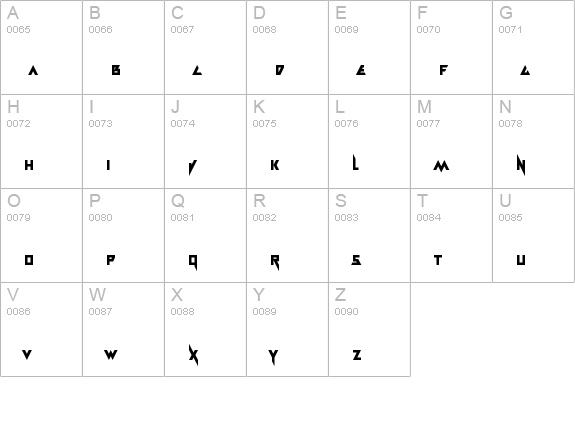 Electramaniacal Regular uppercase A-Z preview