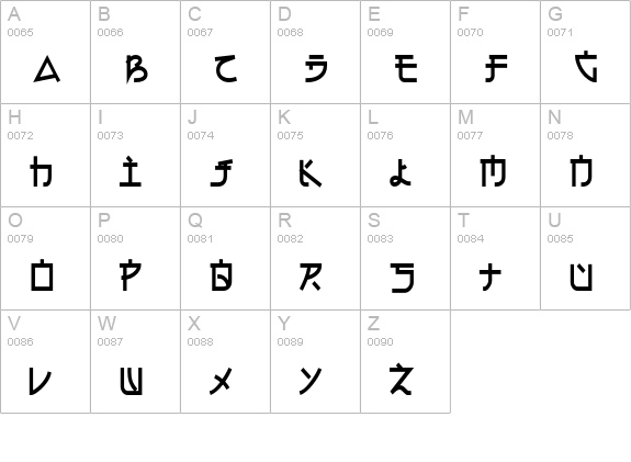 Electroharmonix uppercase A-Z preview