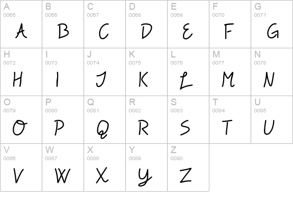 Electronica uppercase A-Z preview
