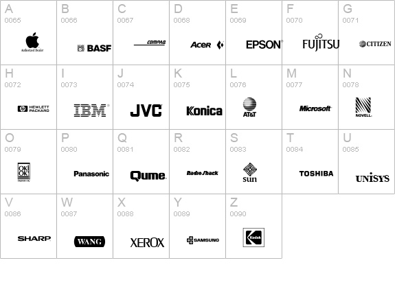 Electronics Regular uppercase A-Z preview