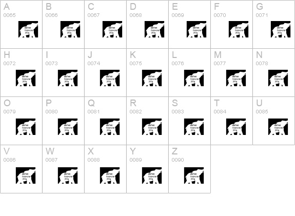 ELEFONT uppercase A-Z preview