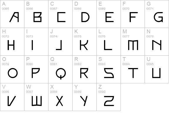 Elektora uppercase A-Z preview