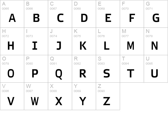Elektra Mono Pro Bold uppercase A-Z preview