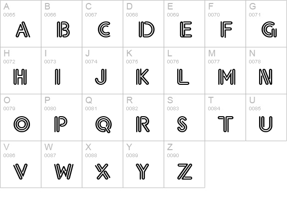 Elektrik Regular uppercase A-Z preview