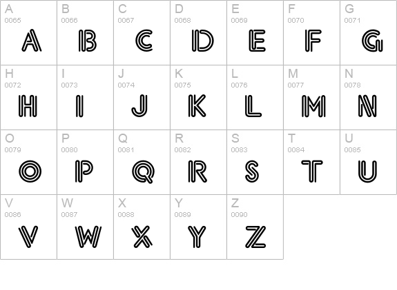 ElektrikFont uppercase A-Z preview
