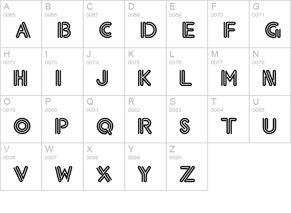 Elektron uppercase A-Z preview