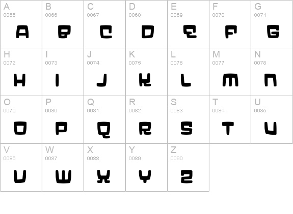 Elektron-Bold uppercase A-Z preview