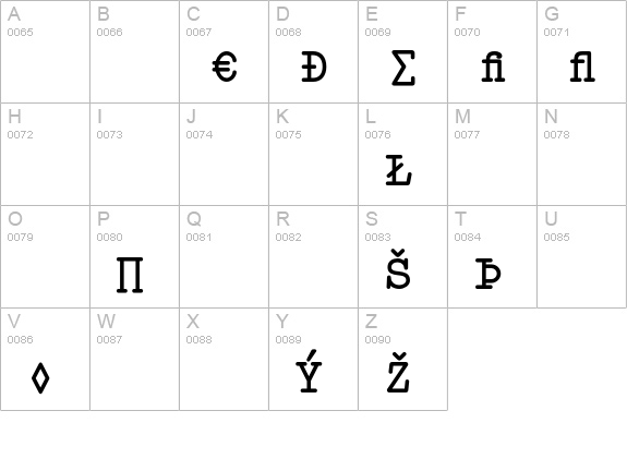 Elementa Expert Bold uppercase A-Z preview
