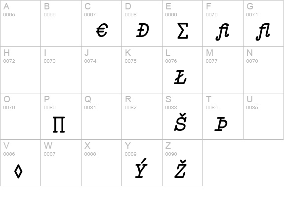 Elementa Expert Bold Italic uppercase A-Z preview