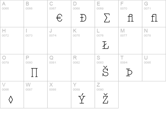 Elementa Expert Regular uppercase A-Z preview