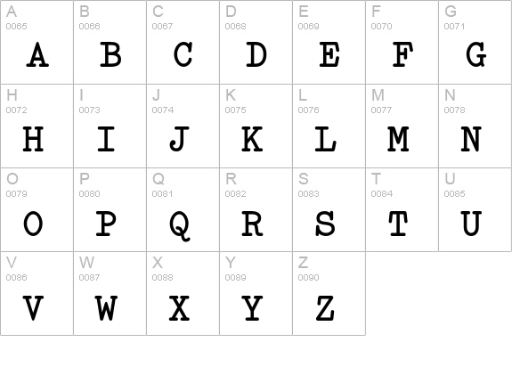 Elementa SC Bold uppercase A-Z preview