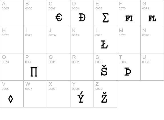 Elementa SC-Expert Bold uppercase A-Z preview