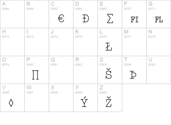 Elementa SC-Expert Regular uppercase A-Z preview