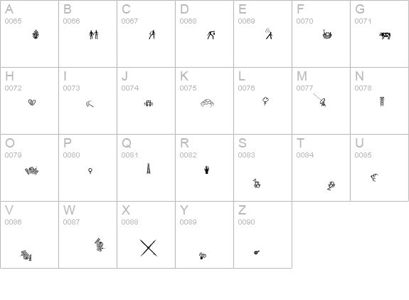 Elementary-Earth uppercase A-Z preview