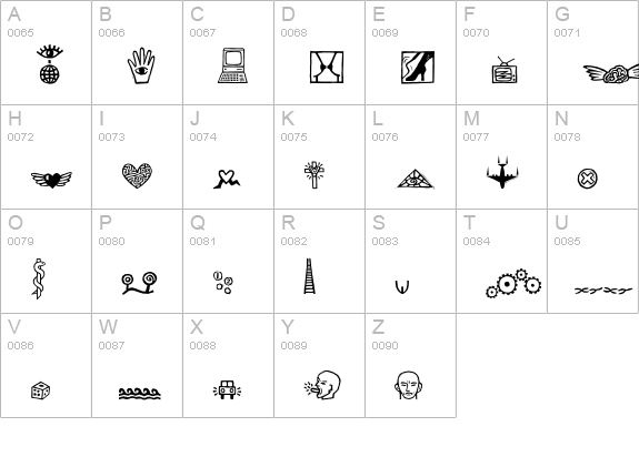 Elementary-Life uppercase A-Z preview