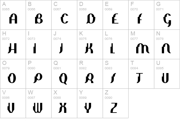 Elephant man uppercase A-Z preview