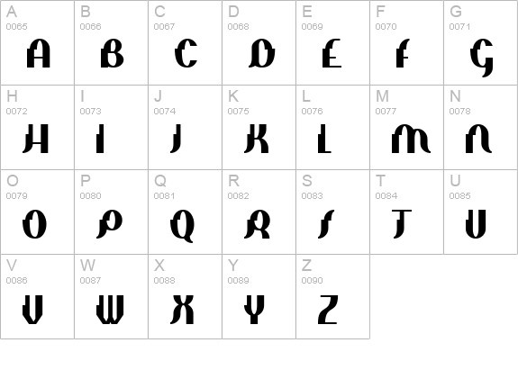 Elephant man Bold uppercase A-Z preview