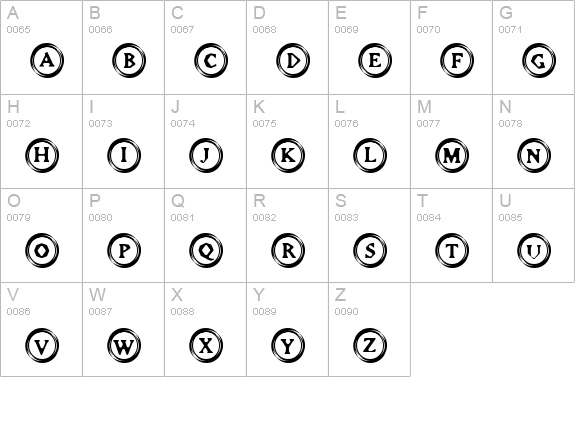 Elevator Buttons Two uppercase A-Z preview