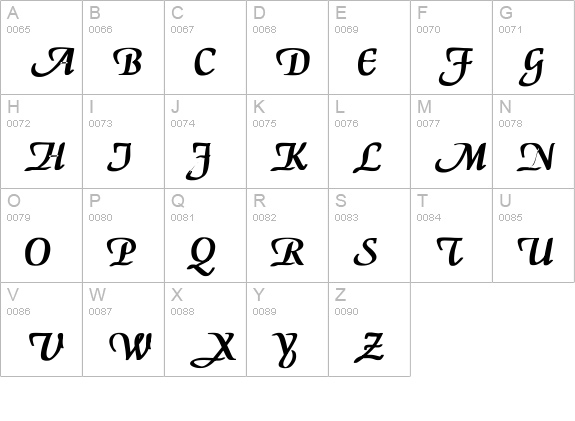 ElGar Bold uppercase A-Z preview