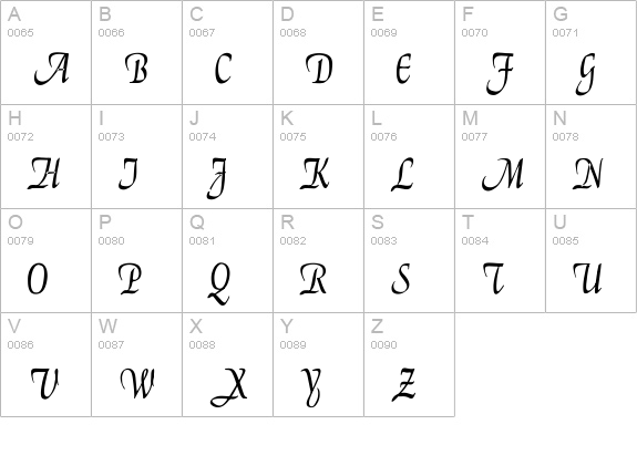 ElGar Cn uppercase A-Z preview