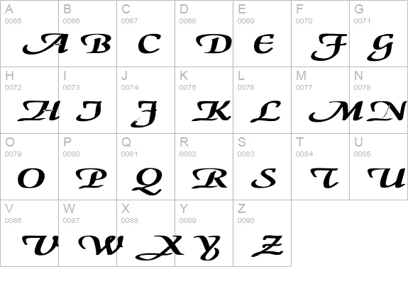 ElGar Ex Bold uppercase A-Z preview