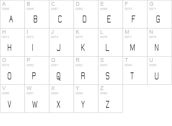 Elgethy Upper Bold Condensed uppercase A-Z preview