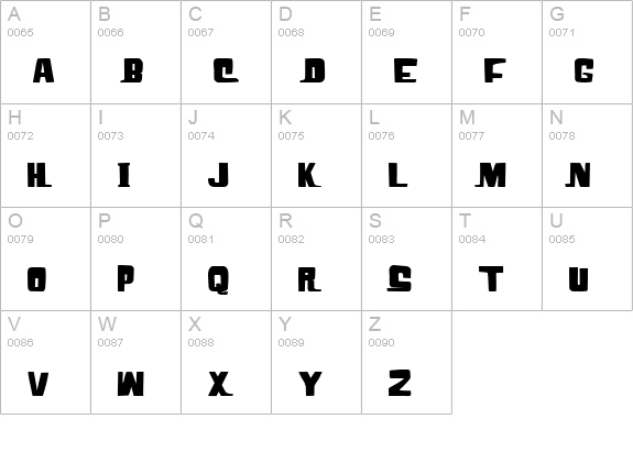 ElHombre uppercase A-Z preview