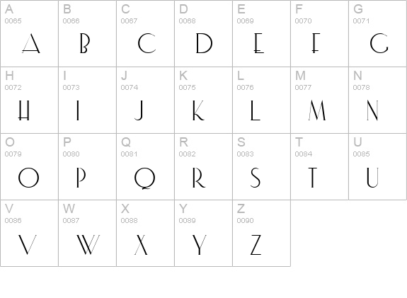 Elisia uppercase A-Z preview