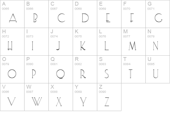 ElisiaOpenface Regular uppercase A-Z preview