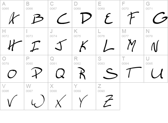 Ellianarelle's Path uppercase A-Z preview