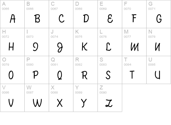 ElliottsVenusDioxide uppercase A-Z preview