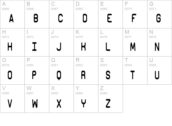 Elsewhere 2 BRK uppercase A-Z preview