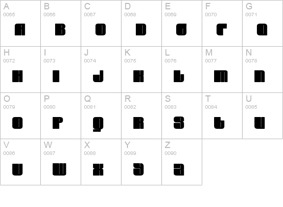 Elvis uppercase A-Z preview