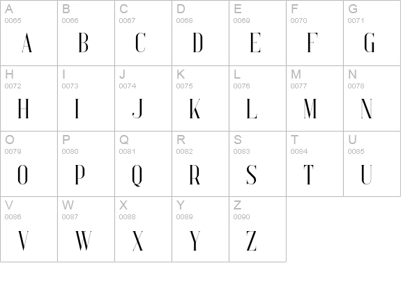 Elysian uppercase A-Z preview