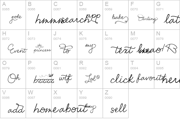 Emily Lime Words uppercase A-Z preview