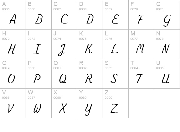 Eminenz uppercase A-Z preview