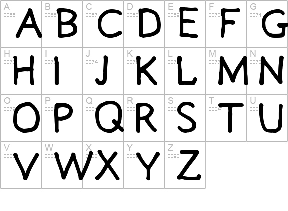 Emma Sophia uppercase A-Z preview