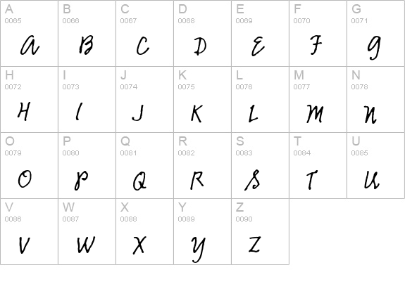 Emmascript MVB Std uppercase A-Z preview