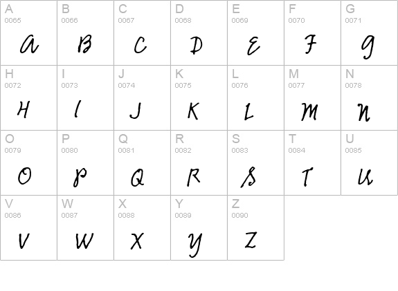 EmmascriptMVB uppercase A-Z preview