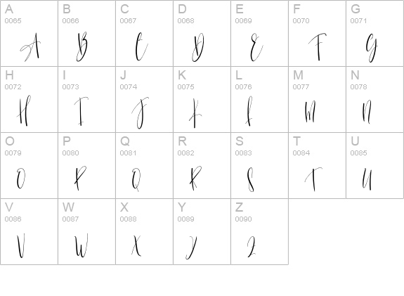 Emolka uppercase A-Z preview