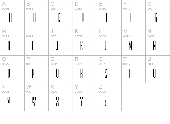 EmperorNineteen Regular uppercase A-Z preview