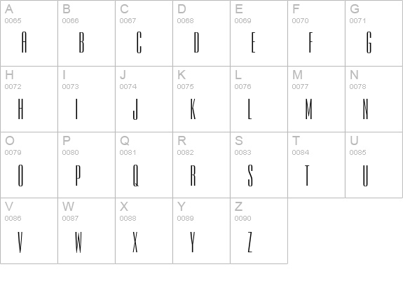 Empire uppercase A-Z preview