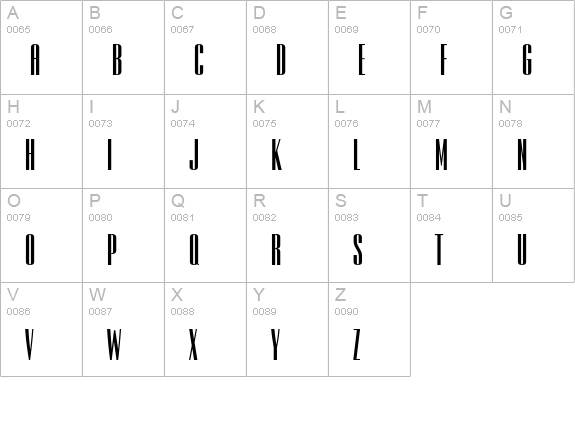 Empire-Black uppercase A-Z preview