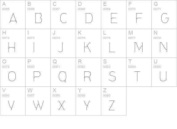 Enabler-Thin uppercase A-Z preview