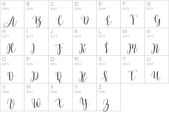 Enchanting uppercase A-Z preview