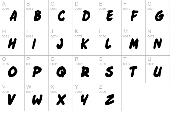 Enchilada uppercase A-Z preview