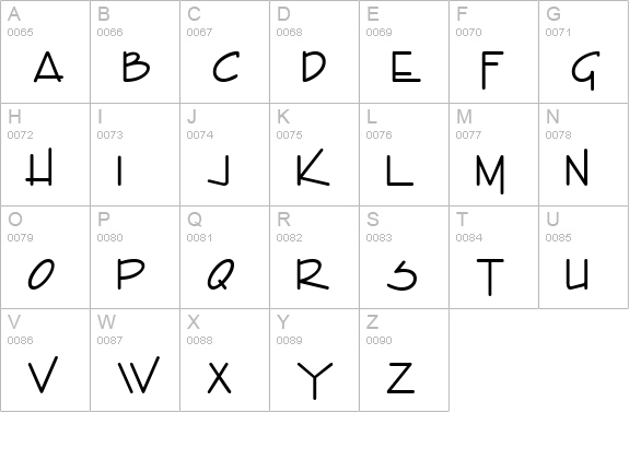 Encino Caps uppercase A-Z preview