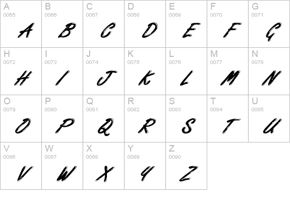 Encino Extended Italic uppercase A-Z preview