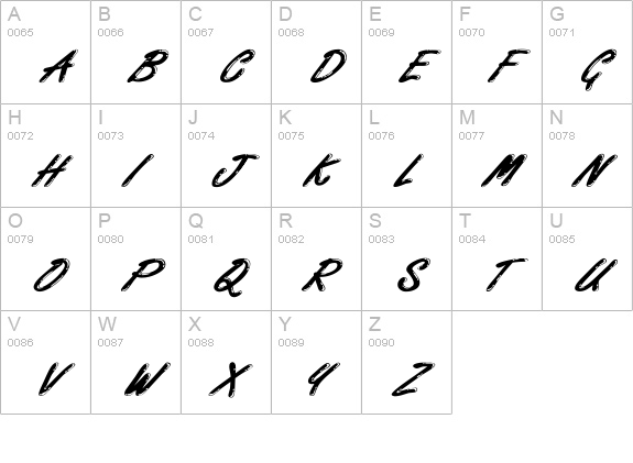 Encino Wide Italic uppercase A-Z preview